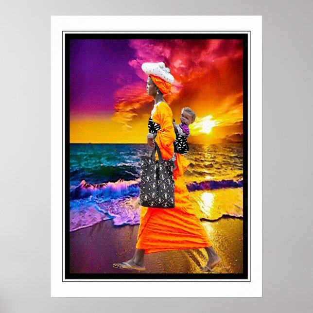 Poster Admirando o pôr do sol (Frente)