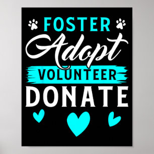 Poster Adoção de Animais Voluntário Doar Resgate de Anima