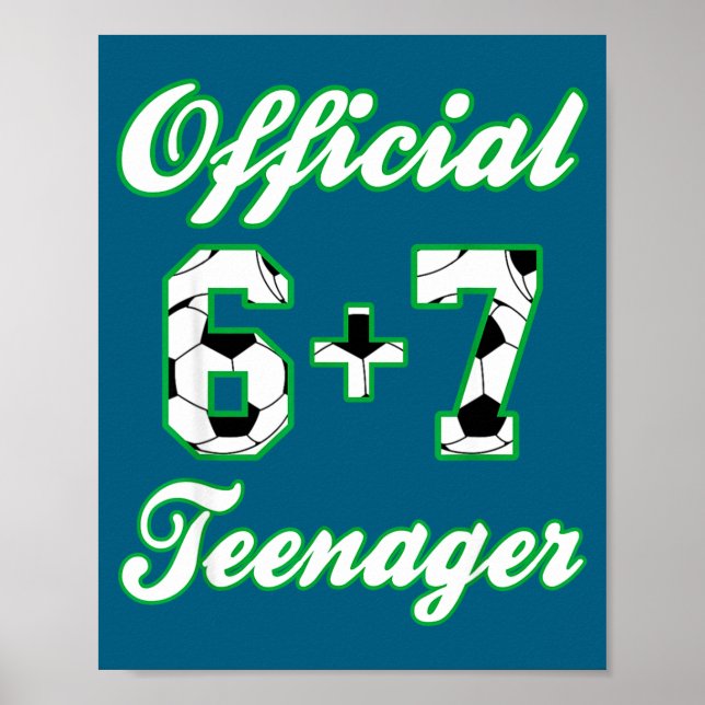 Poster Adolescente de 13 anos de idade Funny Futebol 6+7  (Frente)