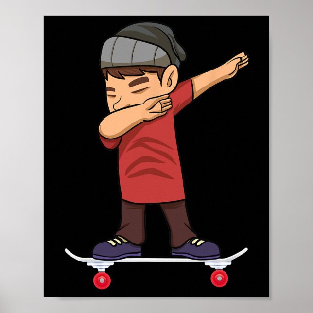 Poster Adolescente de skate em skate Gift para skatista (Frente)