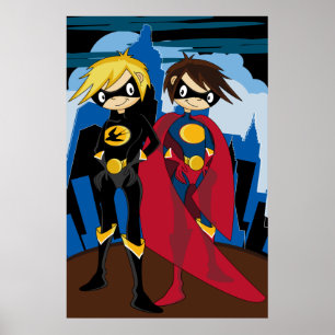 Poster adolescente dos super-herói