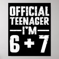 Adolescente Eu Sou Aniversário De 13 Anos 6 7 Meme