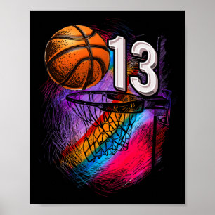 Poster Adolescente Oficial de Basquete de 13 anos de idad