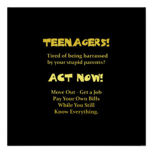 Póster Adolescentes Engraçados Atuam Agora Piada