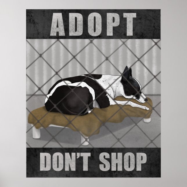 Poster Adopt Don’t Shop (Frente)