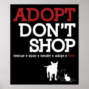 Póster Adopt não compra
