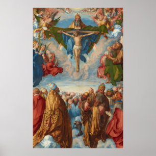 Póster Adoração da Trinidade, detalhe de Albrecht Durer
