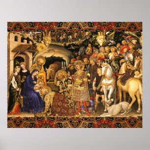 Poster ADORAÇÃO DE MAGI Gentile Da Fabriano, Natal