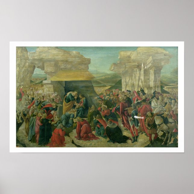 Póster Adoração do Magi, c.1480 (tempera no painel) ( (Frente)