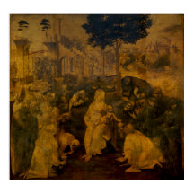 Adoração do Magi por Leonardo da Vinci (Grande)