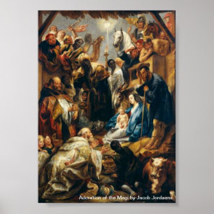 Póster Adoração dos Magi por Jordaens