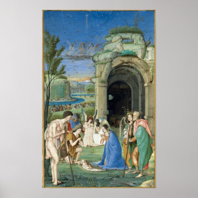 Póster Adoração dos Pastores, cerca de 1500 (Frente)