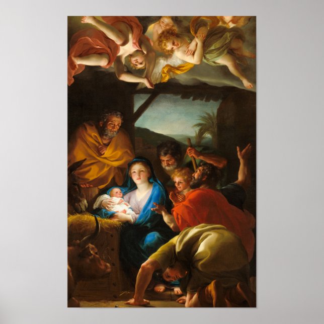 Poster Adoração dos Pastores por Anton R. Mengs (Frente)
