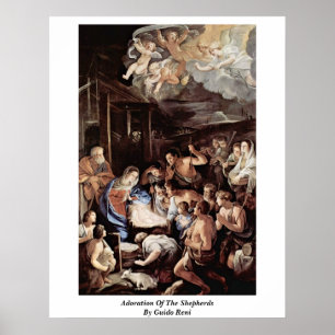 Poster Adoração dos pastores por Guido Reni