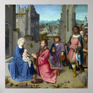Poster Adoração dos Reis - Gerard David - c1475