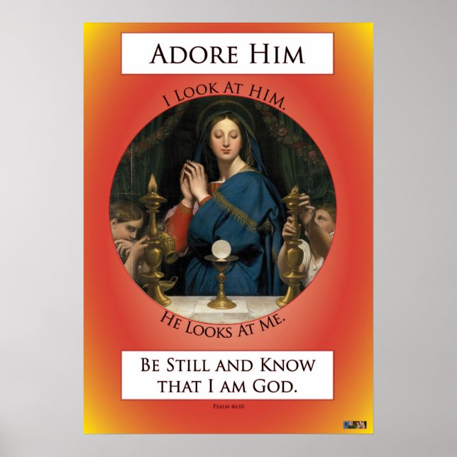 Póster Adoração Eucarística (Frente)
