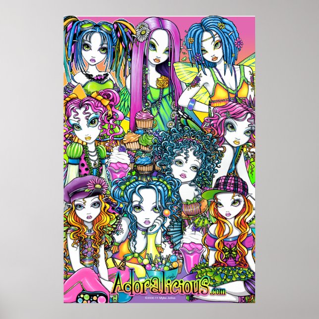 Poster Adoralicioso Rainbow Fairy Friends (Frente)
