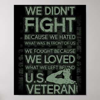 Poster Adoramos O Que Deixamos Por Trás Da Camisa Veteran