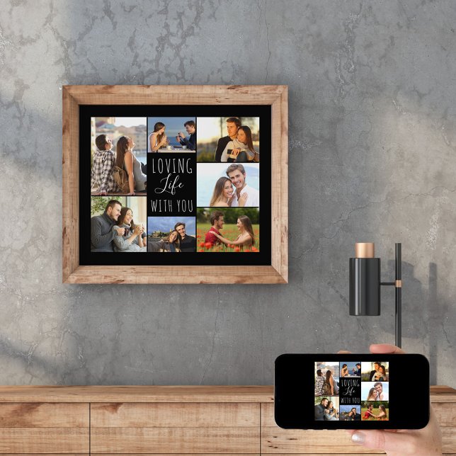 Poster Adorando a vida com você 7 Fotografias Collage | P (Criador carregado)