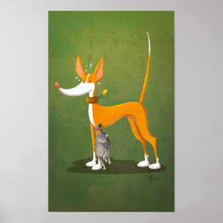 Poster Adorando gatos