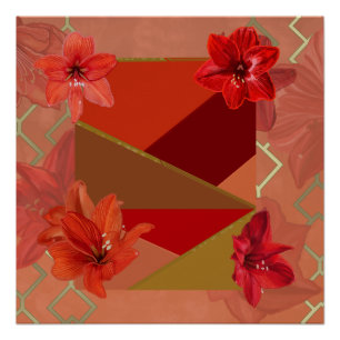 Póster Adorável Amaryllis Flowers