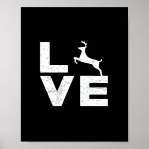 Poster Adorável Design Estético Tendência Amante de Cervo