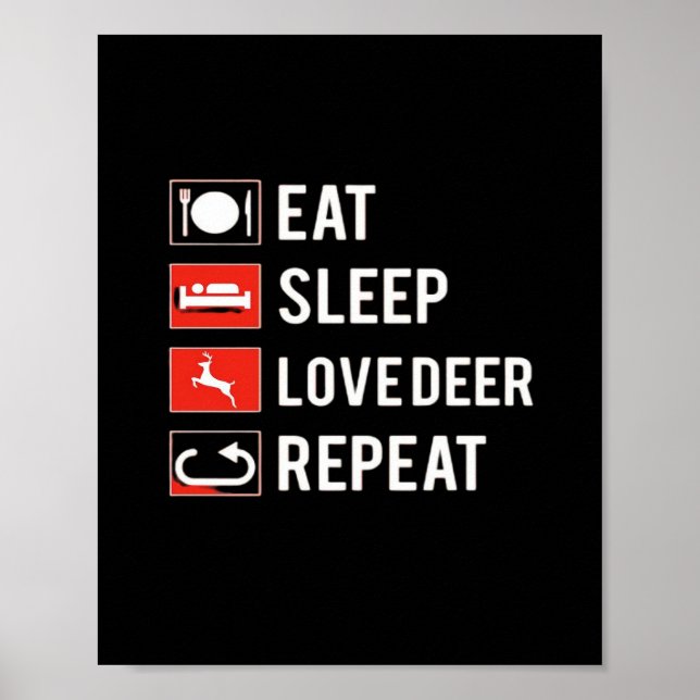 Poster Adorável Design Moderno para Amantes de Veados  (Frente)