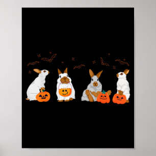 Poster Adorável Fantasma de Coelho Coelhinho do Outono Fa