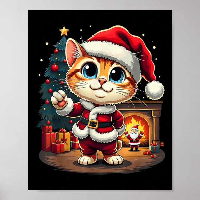 Poster Adorável Kit de Natal Santa Claus Adorável (Frente)