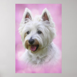 Póster Adorável oeste da rodovia branca terrier
