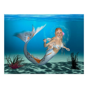 Póster Adorável Sereia