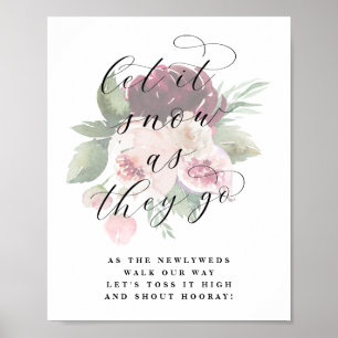 Poster Adore Deixar Neve Recém - Enviar Sinal de Casament