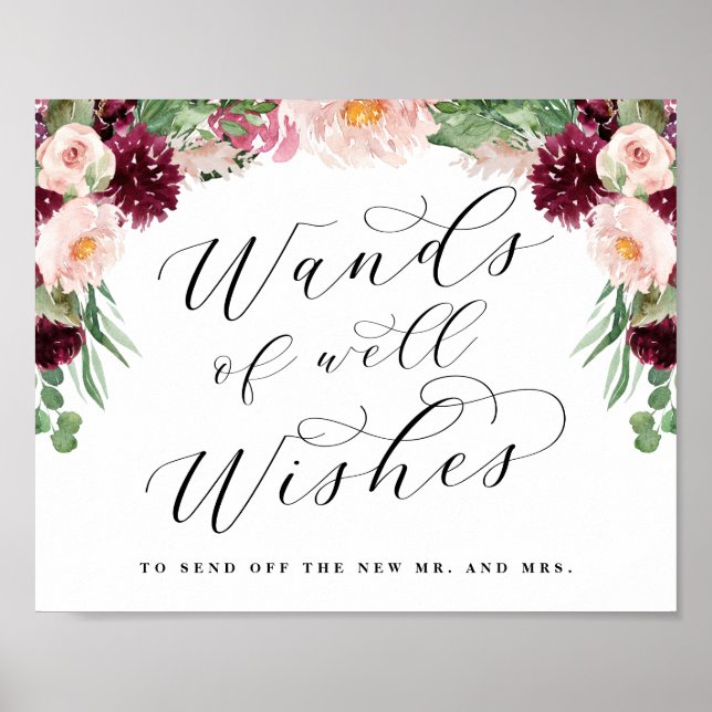 Poster Adore Floral Wand Streamers Enviam Sinal De Casame (Frente)