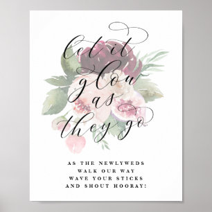 Poster Adore Glow-Stick Newlywing Enviar Sinal De Casamen