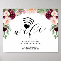 Adore Sinal De Casamento De Senha E Rede Wifi Flor
