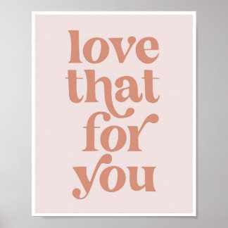 Poster Adorei isso para você, Vintage Retro Font