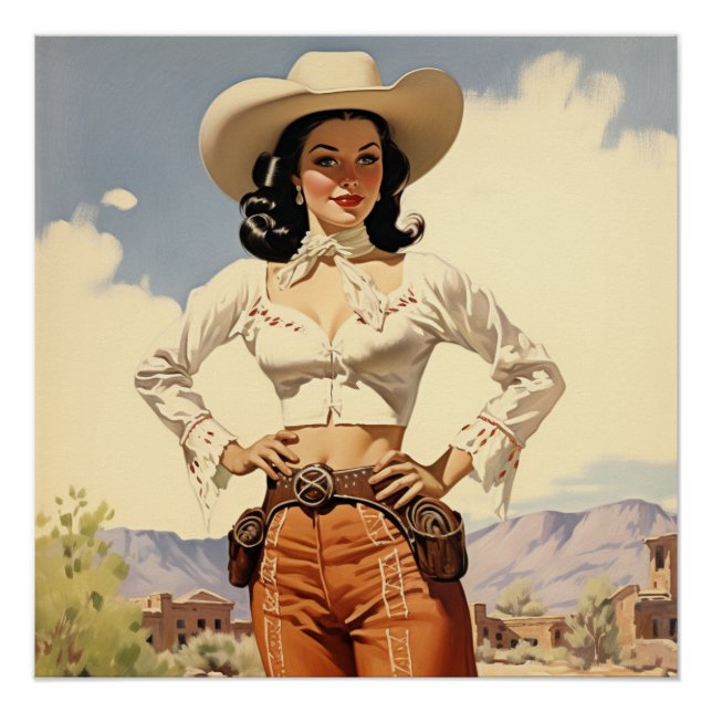 Póster Adornamentos de Cowgirl Nostálgicas: Sussurros Sel (Frente)