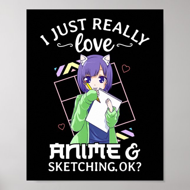 Poster Adoro anime e esboço, Dr. Anime. (Frente)