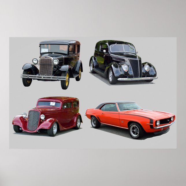 Póster Adoro Aqueles Carros Clássicos (Frente)