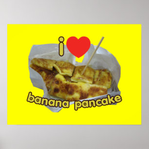 Poster Adoro Banana Pancake... Comida da Rua Tailandesa