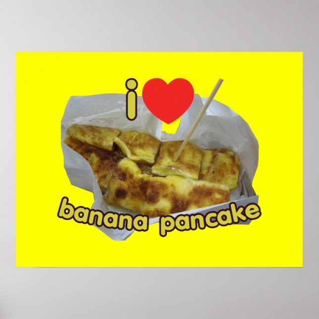 Poster Adoro Banana Pancake... Comida da Rua Tailandesa (Frente)