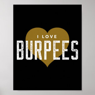Poster Adoro Burpees - Burpeias Engraçadas