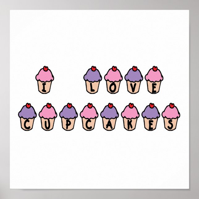 Poster Adoro Cupcakes (Frente)