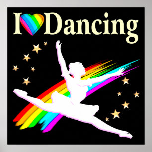 PÓSTER ADORO DANÇAR BALLERINA DESIGN