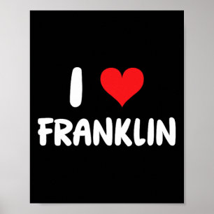 Poster Adoro Franklin - Coração