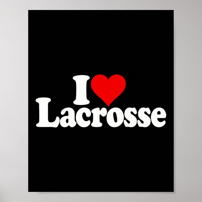 Poster Adoro Heart Lacrosse (Frente)