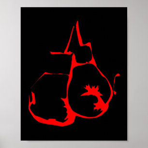 Poster Adoro Homens Boxando Camisas Boxando Amantes Para