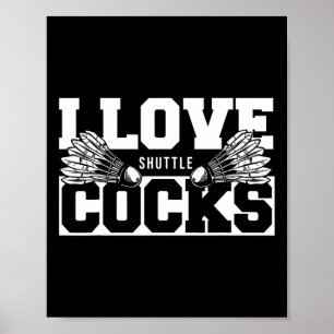 Poster Adoro Jogador De Badminton De Birdie Shuttles