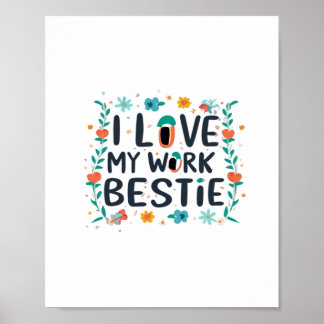 Poster Adoro Meu Trabalho Bestie Clássico