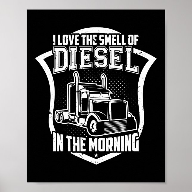 Poster Adoro O Cheiro De Diesel No Caminhoneiro Da Manhã (Frente)